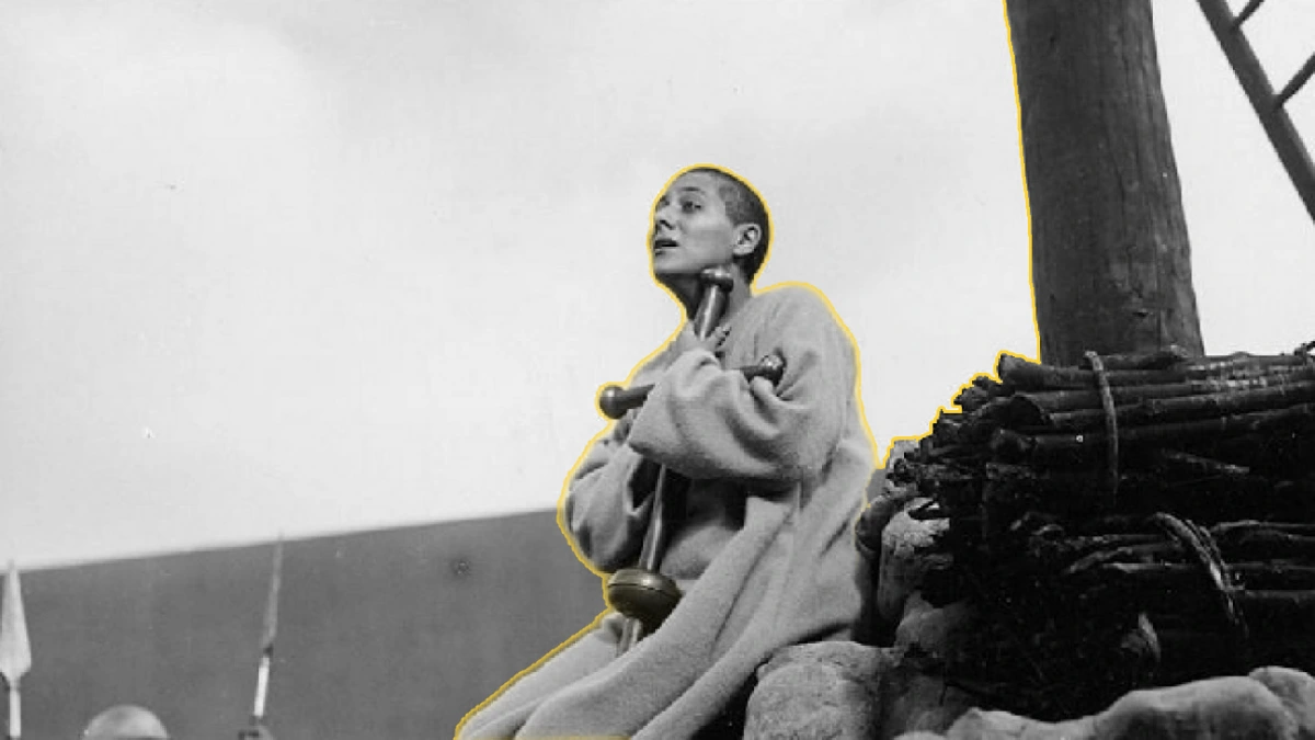 Triste escena en La Juana de Arco de Carl Theodor Dreyer (1928)